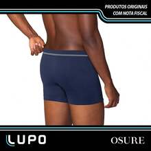 Kit Of 6 Lupo Men's Microfiber Seamless Boxer Briefs, Original Size 436 - Black and Navy - View 6