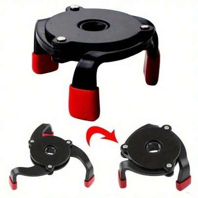 单向机油滤清器三爪扳手，带防滑边缘，用于拆卸机油滤芯，球头式滤清器扳手，适用于汽车和卡车维修工具