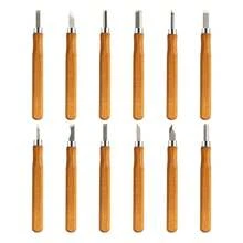Aohuada Gdrasuya10 12Pcs Wood Carving Kit - Professional Woodworking Gouges & Chisels - Steel Blades With Wooden Handles - Ideal Gift For Woodworking Enthusiasts