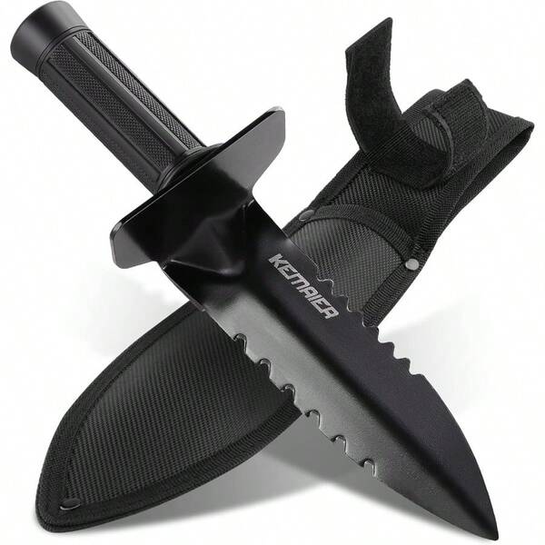 Heavy Duty Double Serrated Edge Digger Metal Detecting Digging Tool With Sheath Gardening Accessories For Metal Detection Digging Loosening Planting