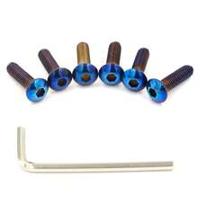 6Pcs Steering Wheel Bolts M5*0.8*15mm Titanium Burnt Color Finish – Flat Head / Round Head Options - 6 Round Heads - View 10