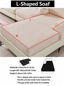 1件装弹力沙发套，加厚保暖防滑全包覆式沙发座套，四季皆宜，布艺沙发套，可机洗，防尘，宠物友好，卧室、办公室、客厅装饰性沙发保护套，适用于1/2/3/4人座及L型沙发 - 米色 - 查看 13