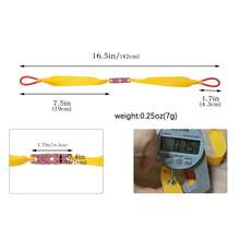 4/6pcs Outdoor Hunting Slingshot Accessories, Ear Hanging Rubber Bands, New Slingshot Rubber Bands, High Quality Durable Hunting Gear - Yellow - View 2