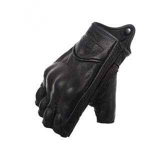 2 pares (peso neto aproximado 138g) Guantes de media mano de piel de oveja suaves y cómodos, guantes protectores para motocicleta/bicicleta eléctrica de verano, transpirables, para hombres y mujeres, color negro sólido, antideslizantes y amortiguadores de golpes, compatibles con pantalla táctil, para conducir motocicleta, montar bicicleta eléctrica, guantes de piel de oveja para montar, guantes de media mano transpirables, guantes antideslizantes para motocicleta, guantes protectores para bicicleta eléctrica