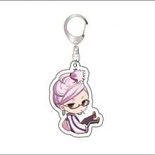 1个动漫“丹丹丹”系列亚克力钥匙扣可爱卡通钥匙圈包包、行李箱配件手机挂件汽车装饰品。 - 彩色 - 查看 9
