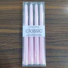 4 件 10 英寸多色柱状蜡烛，无烟无味，燃烧时间长，创意蜡烛，教堂祈祷蜡烛，适用于家居装饰、圣诞节、复活节、生日派对、婚礼、浪漫烛光晚餐、秋季蜡烛季节、放松、石蜡蜡烛、女性礼物 - 粉色 - 查看 14