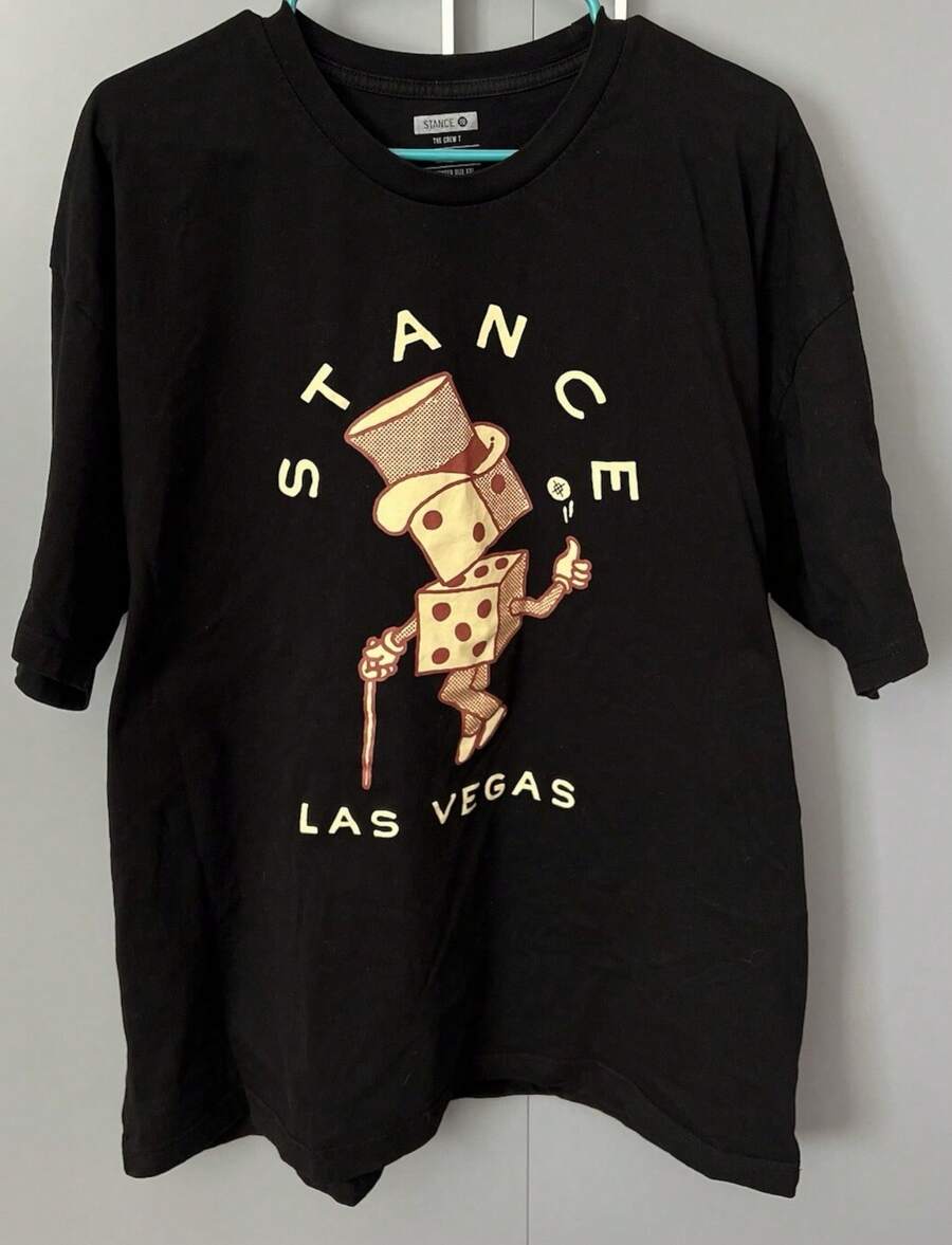 Stance Las Vegas Black T-Shirt Dice The Crew T Size XXL - 黑色 - 查看 1