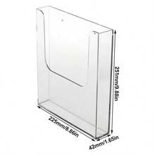 Wall Mounted Rack Paper Organiser .Office Document Holder Clear Acrylic A4 - White - View 2