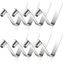 8 Pieces Paddle Spring Snap Clips Push Button Spring Clips Kayak Tent Pole Clip Stainless Steel Push Pin Clip Tent Pole Pushes Button Springs Locking Tube Pins Kayak Paddles Camping Tents Poles - Initial - View 2
