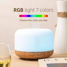 7-Color Night Light Ultrasonic Humidifier, 3-Mode Aroma Diffuser With Lighting - USB Powered Essential Oil Diffuser, LED Humidifier With Colorful Ambient Lights, Suitable For Essential Oils, Power Failure Protection, For Home, Office, Dorm, Bedroom, Travel