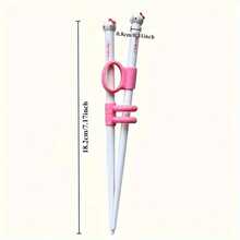 [ Authorized ] Sanrio Cartoon Cute Kuromi New Learning Chopsticks, Melody Learning Chopsticks And Tableware, Cinnamon Roll Student Gripping Chopsticks, Random Packaging Bag - Multicolor - View 3