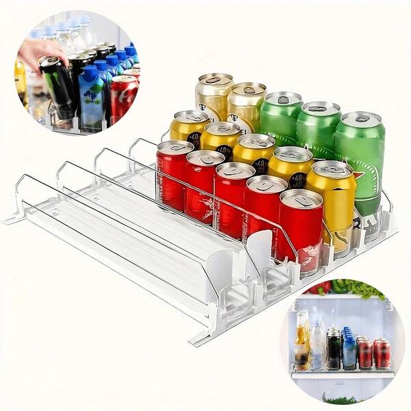 1/3/5PCS Beverage Storage Machine, Refrigerator Can Classification, Semi-Automatic Beverage Storage, Beverage Machine, Suitable For Refrigerator, Kitchen Cabinet Storage