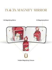 LED化妆镜，带灯化妆镜，便携式迷你化妆镜，LED照明旅行化妆镜，带灯口袋化妆镜，放大折叠化妆镜，多功能桌面化妆镜，适用于学生宿舍、旅行、化妆、办公室、卧室，情人节/母亲节送给女性的最佳礼物 - 彩色 - 查看 5