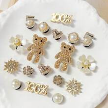 18 buc accesorii detașabile pentru încălțăminte, în formă de inimă, cu animale, stea și numere, casual, drăguțe, din plastic ABS, DIY, potrivite pentru exterior, plajă, casă, petrecere, sărbători, toate anotimpurile, cadou excelent pentru festivaluri, petreceri, zile de naștere