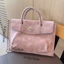 Commuter Laptop Bag For Women, 14-16 Inch Notebook Tote With Document Sleeve, Chic & Lightweight Computer Handbag For Work, College, Travel - 粉色 - 查看 2