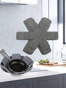 3pcs Non-Woven Fabric Heat Resistant Pot Holder Pads, Anti-Slip Printed Felt Coasters, Kitchen Tool Accessories - Multicolor - View 2