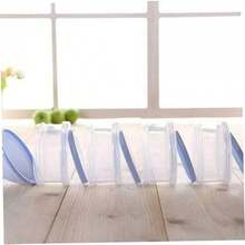 Dispensador Leche en Polvo Bebe Dispensador de Leche en Polvo Portátil 5 Capas Dispensador Leche en Polvo de Apilable de Dosificador Alta Capacidad Adecuado para Leche en Polvo Dulce Frutas (azul) - Azul - Ver 8