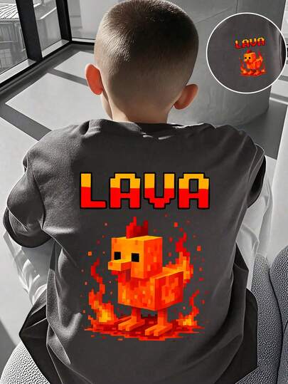 小男孩卡通印花短袖T恤