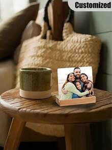 2D平面单件定制亚克力相框，适用于婚礼、生日、周年纪念日 - 可添加您自己的照片、姓名/文字 - 珍藏回忆的理想礼物，照片展示，生日纪念相框，圣诞相框，派对相框，摄影装饰，照片收纳，桌面照片架，家居装饰客厅 - 多色 - 查看 4