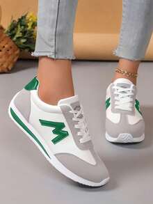 FZY Women's Walking Shoes - Anti-Slip Rubber Outsole, Shock-Absorbing Midsole & Moisture-Wicking Lining Lightweight Running Sneakers For Women - Breathable Knit Upper, Cushioned Heel For 5K Runs & Gym Workouts Women's Yoga Sneakers - Flexible Sole, Arch Support & Non-Marking Rubber For Studio Sessions & Casual Wear - 綠色 - 查看 1