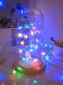 1串10/20/30颗LED星形灯串，1/2/3米长，四季皆宜，可用于房间装饰、卧室装饰、花束装饰、节日装饰、氛围灯、仙女灯、斋月灯饰。