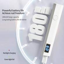 Portable Nail Dryer, USB Mini Nail Dryer Lamp, 180mAh Battery UV LED Nail Lamp, Suitable For Curing All Nail Gels, Applicable For Home Nail Salon - 彩色 - 查看 6