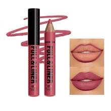 LANGMANNI Serie de acabado mate de 12 colores de delineador de labios y lápiz labial. Delineadores de labios de larga duración, suaves y con alto nivel de pigmentación para mujeres.