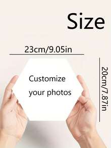 4pcs/5pcs/6pcs/8pcs/9pcs/10pcs Personalized Vintage Style Custom Hexagonal Photo Printed Hexagonal Wooden Boards, Available In Both Color And Black And White, Are Perfect For Living Rooms, Bedrooms, Offices, Weddings, Graduations And Travel Memories - Easy-To-Install Fashionable Photo Frame Artworks, Memory Wall Art - No Power Required, Unique Creative Gifts, Indoor Decoration Souvenirs - Black - View 3