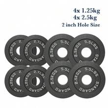 Shark Power Gear 15kg Cast Iron Weight Plate Set – Solid Cast Iron Plates For Strength Training (No Barbell) - 15kg Cast Iron Weight Plate Set - View 1