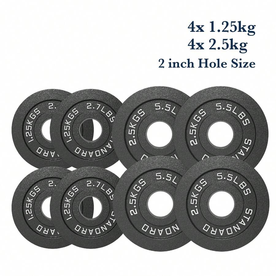 Shark Power Gear 15kg Cast Iron Weight Plate Set – Solid Cast Iron Plates For Strength Training (No Barbell) - 15kg Cast Iron Weight Plate Set - View 1