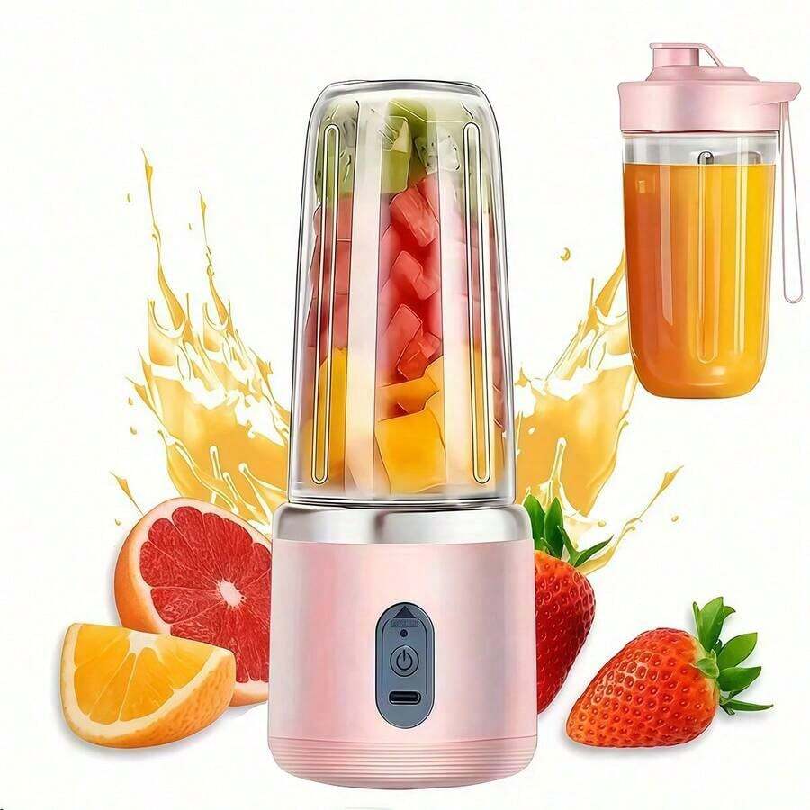 Affordable Juicer Blender For Kitchen & Gym With JuicelCupPowerful Fruit Vegetable Blender Machine Gift For MumHousehold Kitchen Appliances - 粉色 - 查看 1
