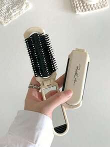 1 Piece Folding Comb - Cream Color, Portable With Built-In Mirror, Hairbrush, Comb, Hair Tools, Products And Accessories For Hair Salons, Travel Essentials, Back To School, Vacation, Women's Hair Accessories - Multicolor - View 11
