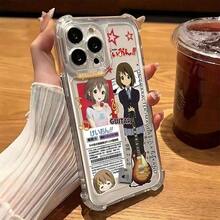 Adorable Anime Popular Band K-ON Phone Case Compatible With  16 15 14 13 12 17 Pro Max X XR XSMAX 8 32 Plus, Shockproof Transpart Soft Back. Hallowe Accessories. Hallowe Fall  17 Pro Case Cover Fundas  Cute Phone Case Matching Phone Cases Anime Phone Case  14 Cases.Halloween Accessories.Case ForCase For - Trộn màu 4 - Xem 1