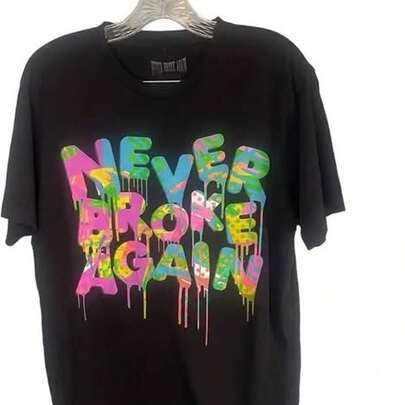 Camiseta N-BA YoungB-Oy Never Broke Again, talla mediana para hombre, color negrounisex de la  de algodón puro de alta densidad de 220 g. C-AmiS-eta de viA-Je de aL-Godón de - UniS-ex - SeC-Ado rápido y mínimas arrugas Apta para todas las perS-onas, ya sean mujeres o hombres Tejido duradero de alta C-Alidad apto para todas las oC-Asiones, suave al tacto pero diseñado para durar Tops transpirables Conjuntos de otoño para mujer Conjuntos de vaC-Aciones para mujer Disfraz de Halloween para mujer