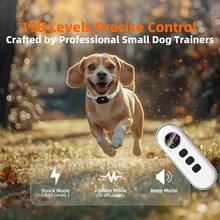 TFKI Ultra-Small Dog Shock Collar Ultra-Light And Thin Dog Training Collar With 1300ft Remote Tailored For Small Dogs 5-15lbs And Medium Dogs 198-Level Precise Control Waterproof Rechargeable White - White - View 4