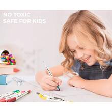 Ohuhu Markers For Adult Coloring Books No Bleeding 100 Colors Coloring Markers Water-Based Dual Tips Fineliner & Brush Drawing Pens Art Pens For Adults Sketch Journal - Maui - White - 100色 - 查看 8