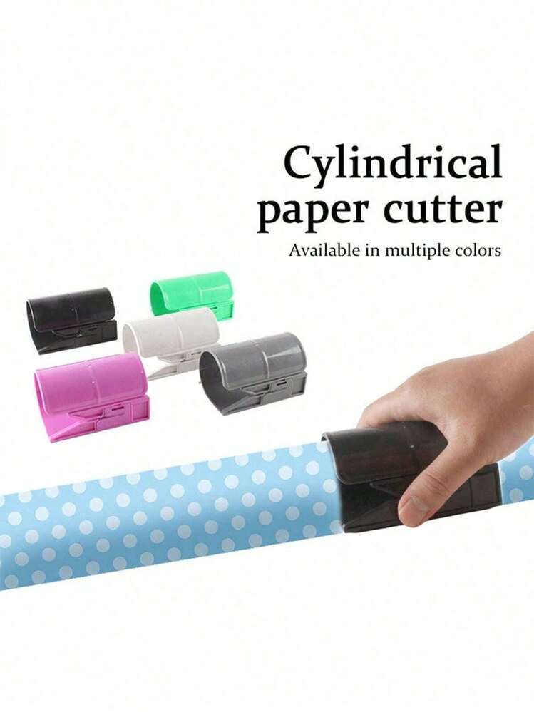 1pc Portable Cylindrical Paper Cutter, Gift Wrapping Scissors, Christmas Paper Trimmer,Christmas Decorations For Home - 綠色 - 查看 9