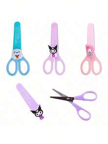 1 把 Sanrio Kuromi 手工剪纸剪刀，可爱时尚，便携式 DIY 剪纸工具，带保护套，文具 - 彩色 - 查看 6
