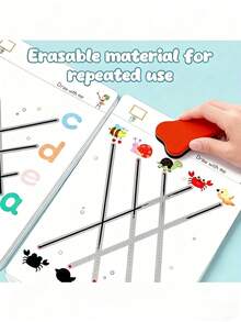 32 Pages Reusable Educational Practice Book, Erasable Writing Tracing Board, Durable Paper Material, Suitable For Control Training And Handwriting Practice, Erasable Practice Cards, Fun Introductory Basic Calligraphy, Focus Training, Erasable Pen Control Practice, Focus Cards, Thinking Pen Control Training, Erasable Pen Control Practice, Focus Cards, New Year Gift, Stationery: Office Supplies, School Supplies, Office Decor, Back To School Supplies, School Rewards, Back To School Items