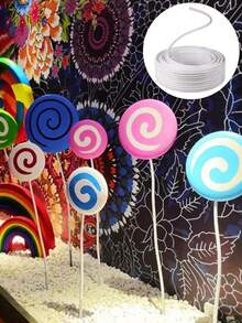 5m Versatile Bendable Decorative PVC Aluminum Plastic Flexible Tube For Weddings & Stage Backdrop, For DIY Party Decoration, Birthday, Festivals, Wedding Props, Assorted Plants, New Year Occasion - Multicolor - View 5