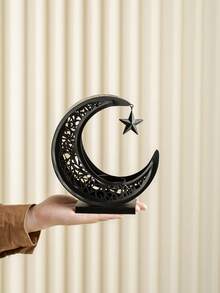 1个月亮烛台，金属材质，奢华风格，优雅精致，茶蜡烛台及装饰品，家居装饰，完美礼品之选，适合节日派对、家庭、酒店、餐厅、客厅、桌面装饰 - 彩色 - 查看 4