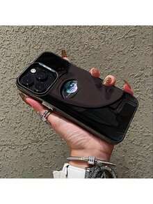 schneller EU-Versand (DE & ES)   16 15 14 13 12 11 Pro Max X XR XS MAX 8 7 Plus kompatible Halbgesicht Mädchen Anime Handyhülle stoßfest matte Rückseite - Durchscheinendes Silber - Übersicht 4