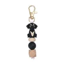 1pc Cartoon Puppy Silicone Beaded Keychain - Novelty Keychain For Women, Lobster Clasp, Suitable For Backpack Hanging, Key Ring Decoration, Birthday Gift Accessory, Wallet Decoration - Multicolor - View 12
