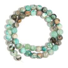 1 件天然绿色纹理石珠 6/8/10/12 毫米，时尚手工 DIY 散珠，适用于手链、项链、珠宝、手机带、钥匙扣、批发珠子 - 綠紋石 - 查看 9