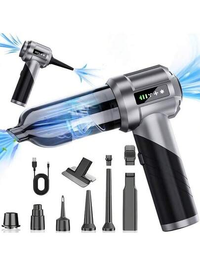 SUITU held Car Stofzuiger Cleaner Combines Dust Suction Air Purification. Its Foldable Features Multi Purpose Nozzles, Cars, Homes, Offices, Pet Care. Outdoor Blower The Perfect Halloween Friends.2000mAh11.1V view 7