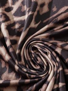 2025 Autumn New Leopard Print Elegant Knit Fabric Mermaid Hem Skirt, Suitable For Dates, Singles Parties, Street Wear, Daily Wear, All Seasons