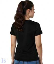 Women T-Shirts - Black - View 2