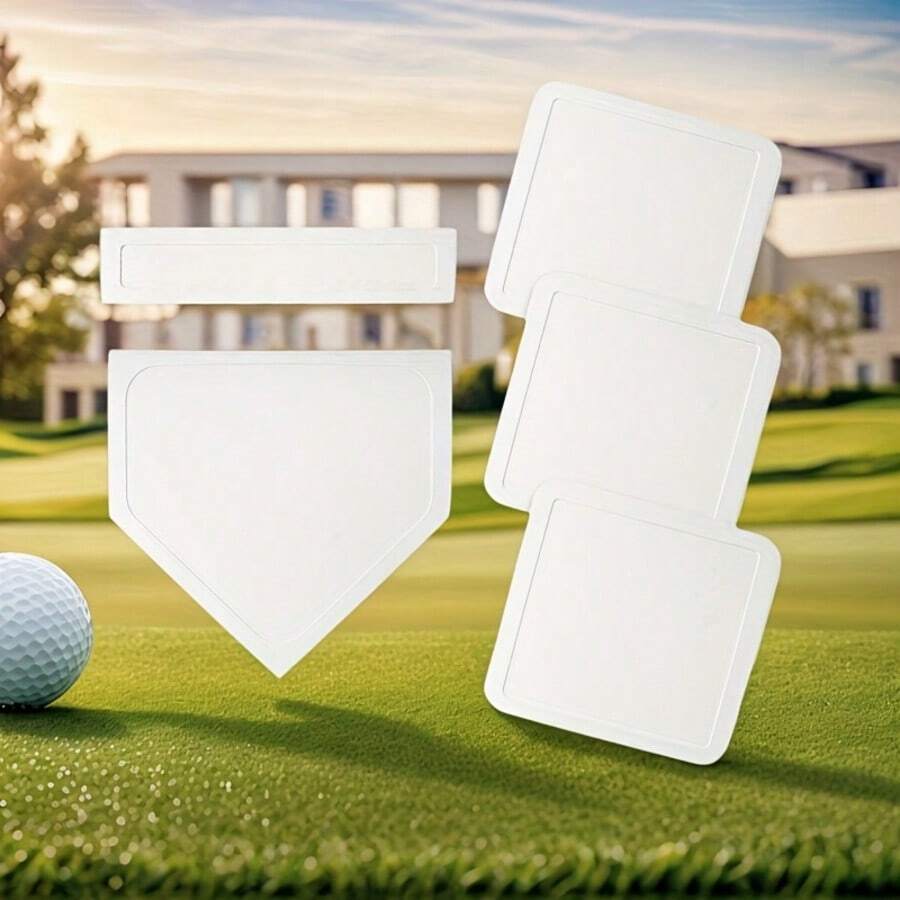 5-Piece Baseball/Softball Training Set | Backyard Practice Essentials With Orange & White Design, Includes 3 Pitching Bases + 1 Home Plate + 1 Rubber Pitching Mat, Silicone Material Anti-Slip & Durable For Outdoor Use. Designed For Backyard Home Practice, Suitable For Baseball/Softball Enthusiasts, Youth Daily Training - Perfect Sports Equipment Gift For Halloween, Christmas And New Year