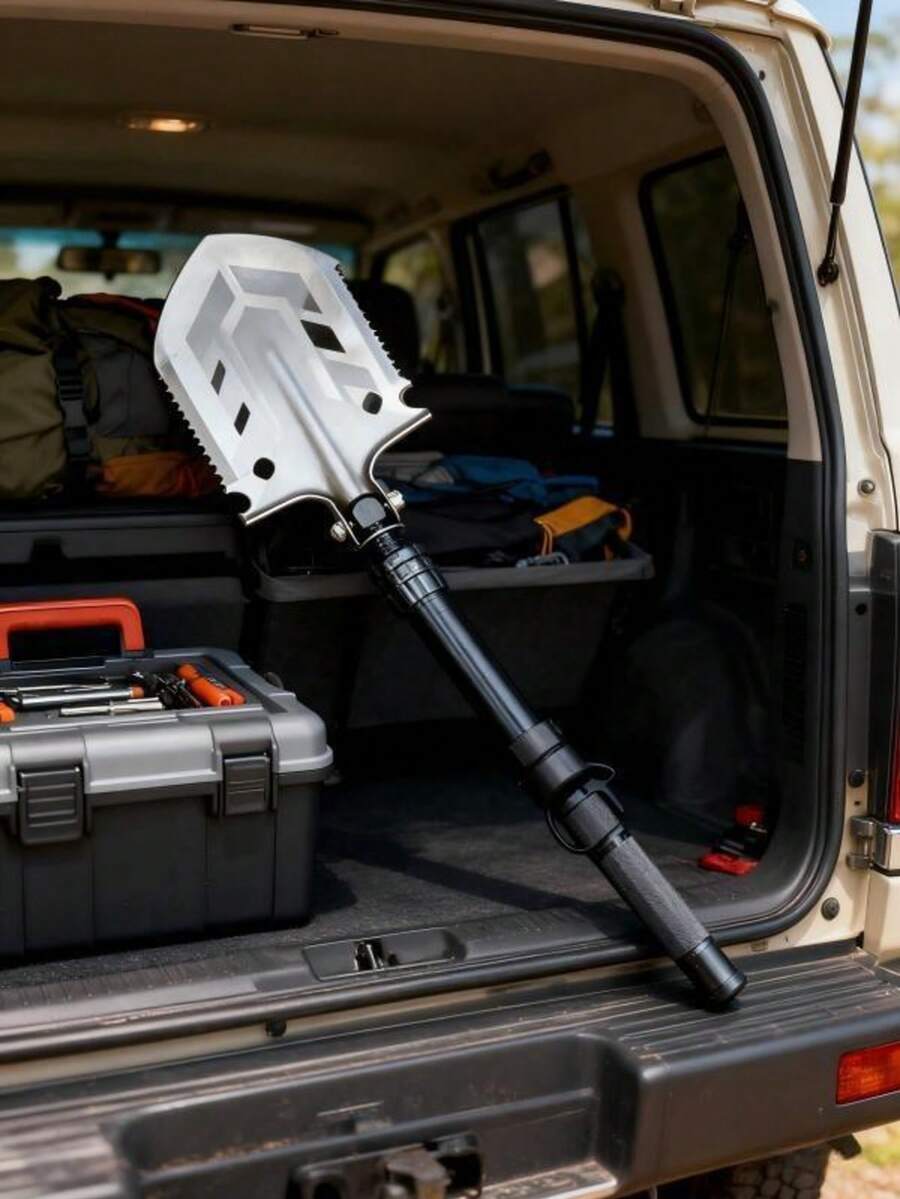 Upgraded Aluminum Alloy Multifunctional Outdoor Survival Shovel Car Emergency Tool Portable And Durable Outdoor Shovel Garden Gardening Tool