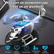 Negro Ambientador para Auto Forma de Helicóptero Difusor de Aromaterapia Solar Giratorio Perfume Decorativo para Auto Oficina Hoga - Apple - Ver 1